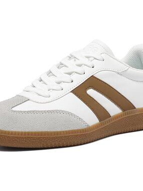 Women's Retro Gum Sole Fashion Sneakers-Lace Detail Casual Retro Walking Shoes-G